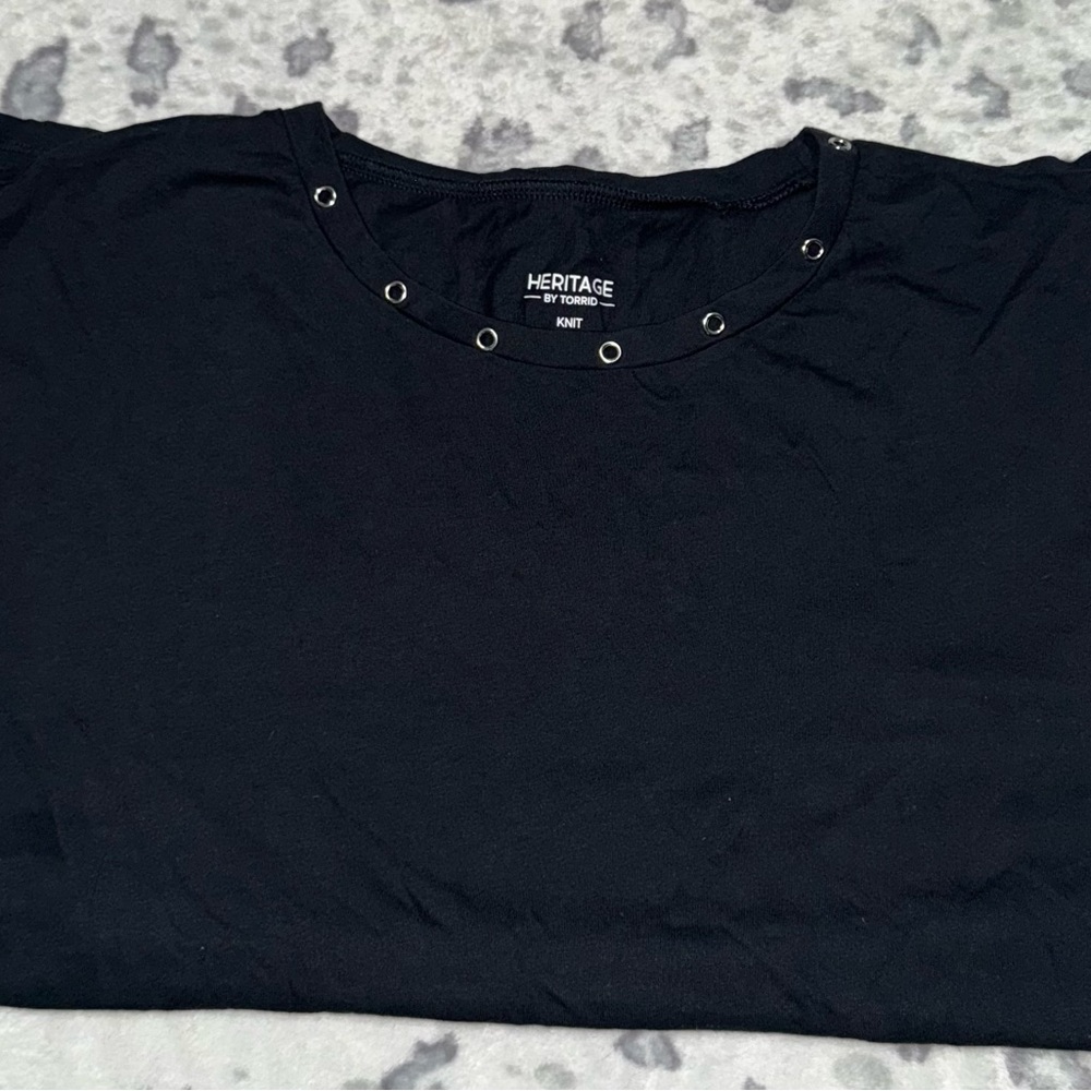 Torrid Black Short Sleeve Dolman Tee